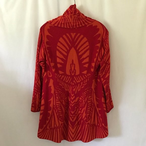 Pepa Pombo Vibrant Orange & Red Knit Jacket - Picture 2 of 9